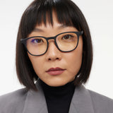 نظارات طبية مربع أسود مضادة للضوء الأزرق