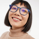 نظارات طبية مربع مضادة للضوء الأزرق