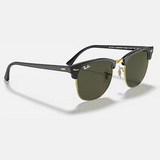 Square Clubmaster Black on Gold Sunglasses