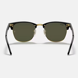 Square Clubmaster Black on Gold Sunglasses