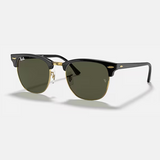 Square Clubmaster Black on Gold Sunglasses