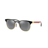 Cat Eye Black On Pale Gold Sunglasses