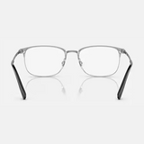 Square Black Silver Eyeglasses