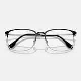 Square Black Silver Eyeglasses