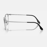 Square Black Silver Eyeglasses