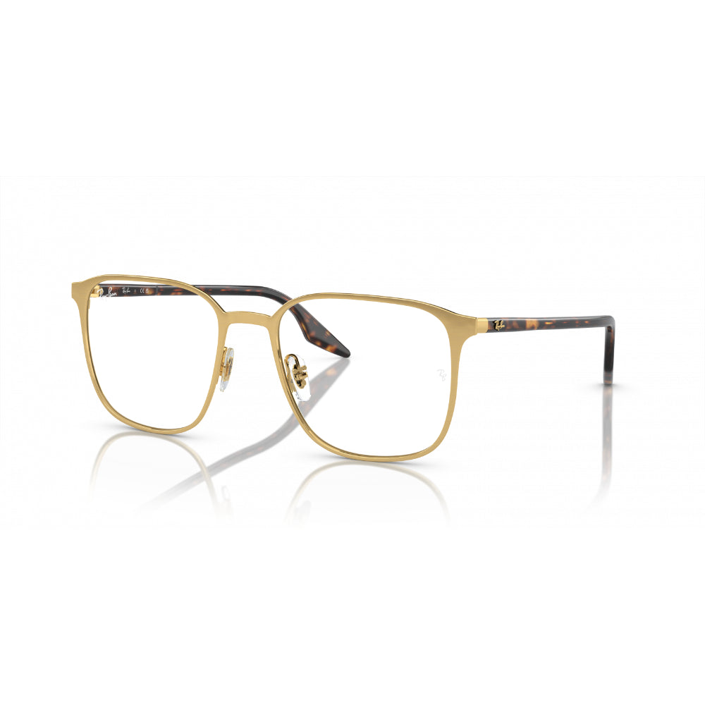 Square pale Gold Eyeglasses