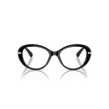 نظارات طبية أسود مع فضي بيضاوي