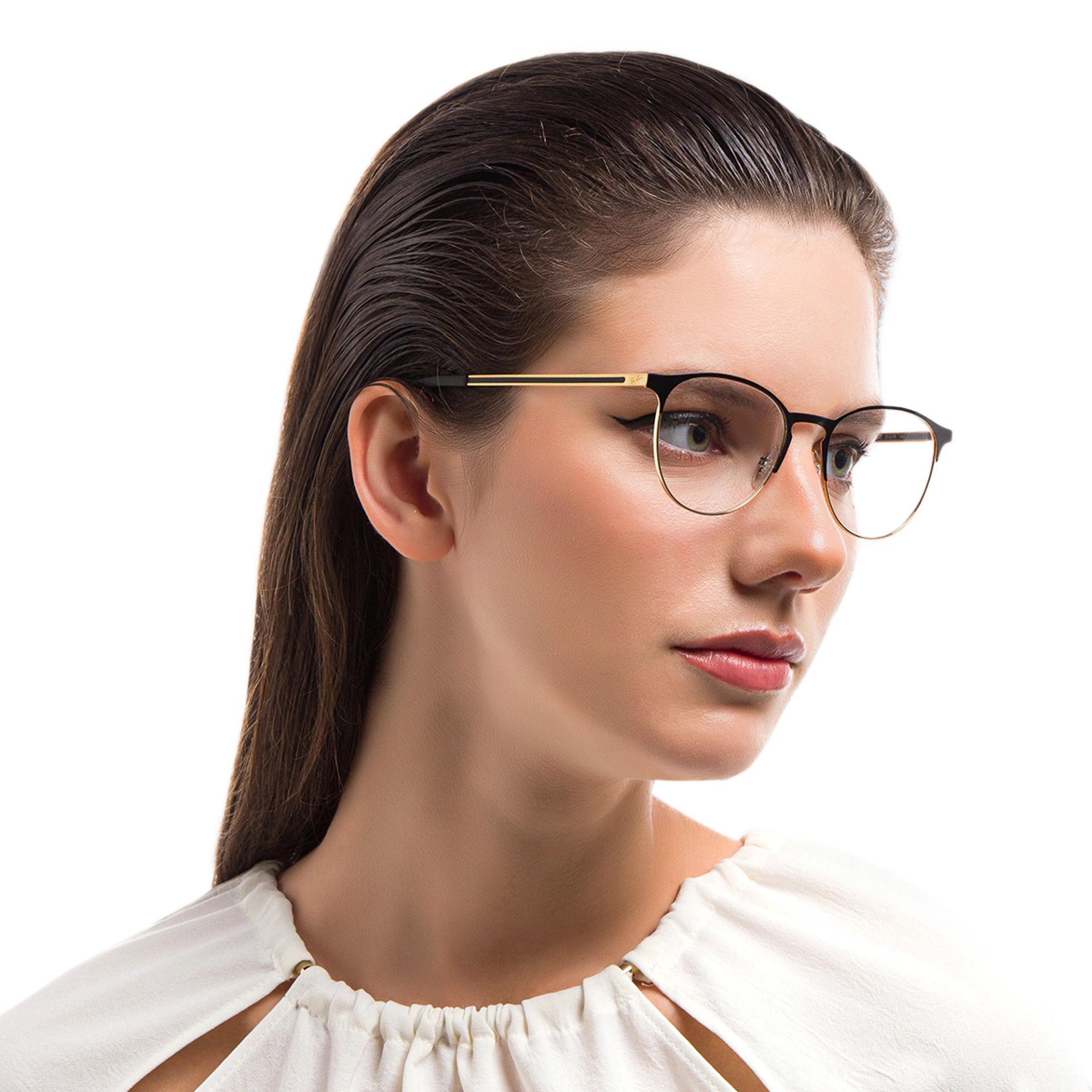 Phantos Black Gold Eyeglasses