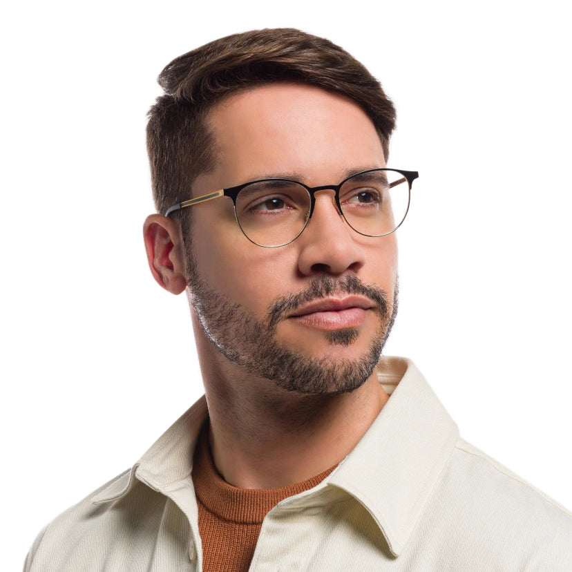 Phantos Black Gold Eyeglasses