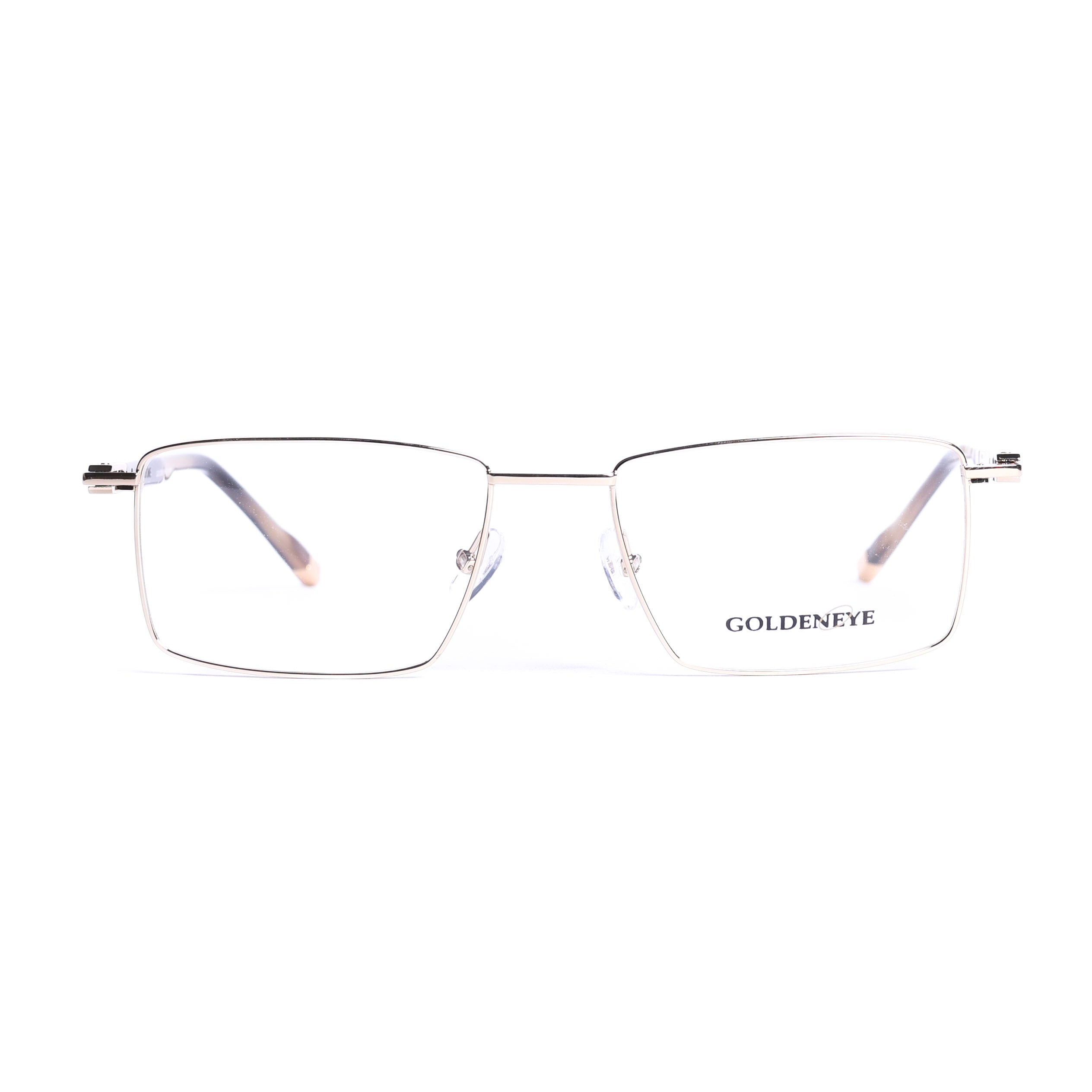 Rectangular Pale Gold Eyeglasses
