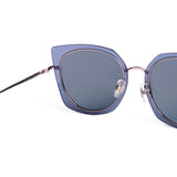 Violet Mirror Cat Eye Sunglasses