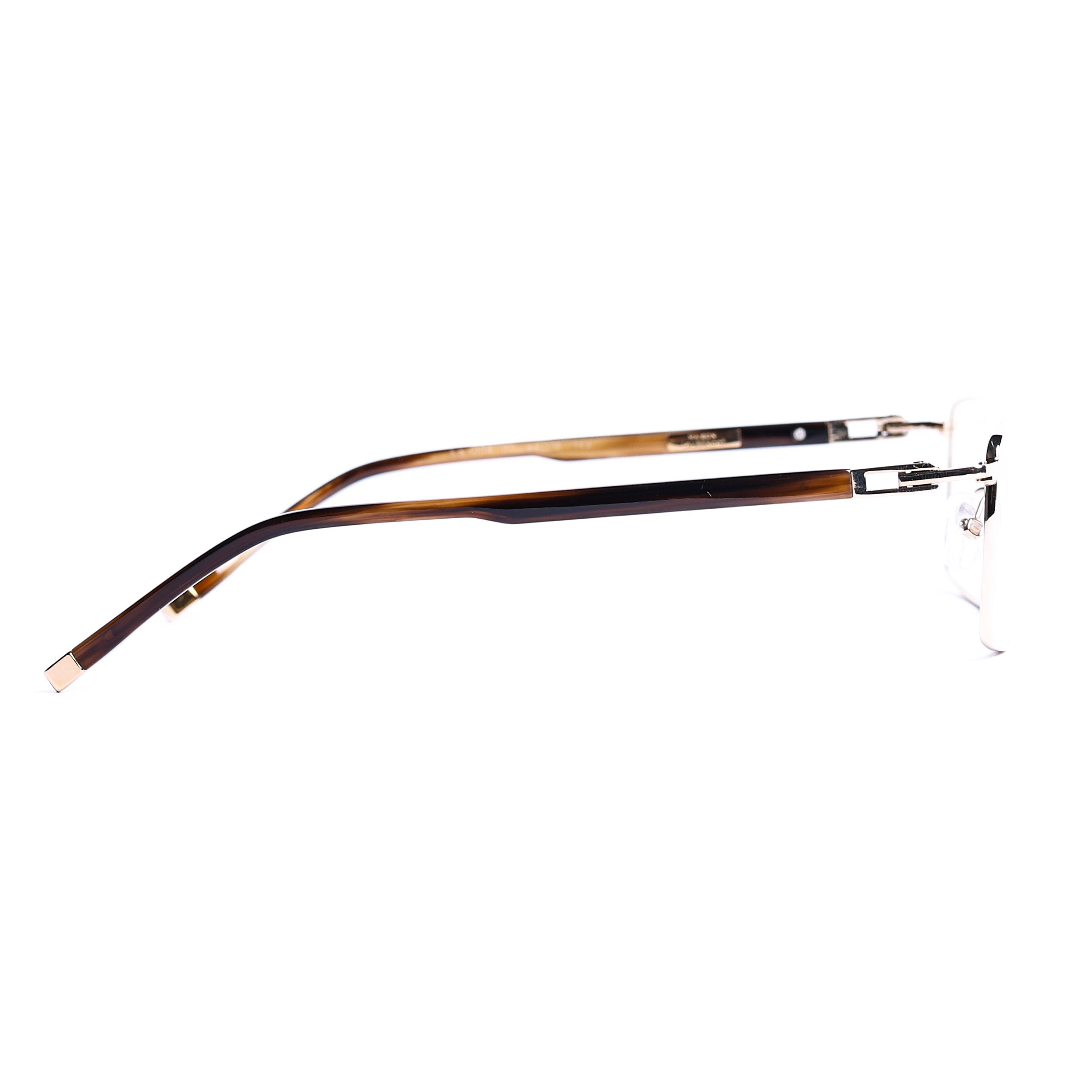 Rectangular Pale Gold Eyeglasses