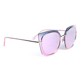 Violet Mirror Cat Eye Sunglasses