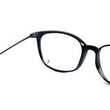 Square Dark Green Eyeglasses