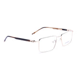 Rectangular Pale Gold Eyeglasses