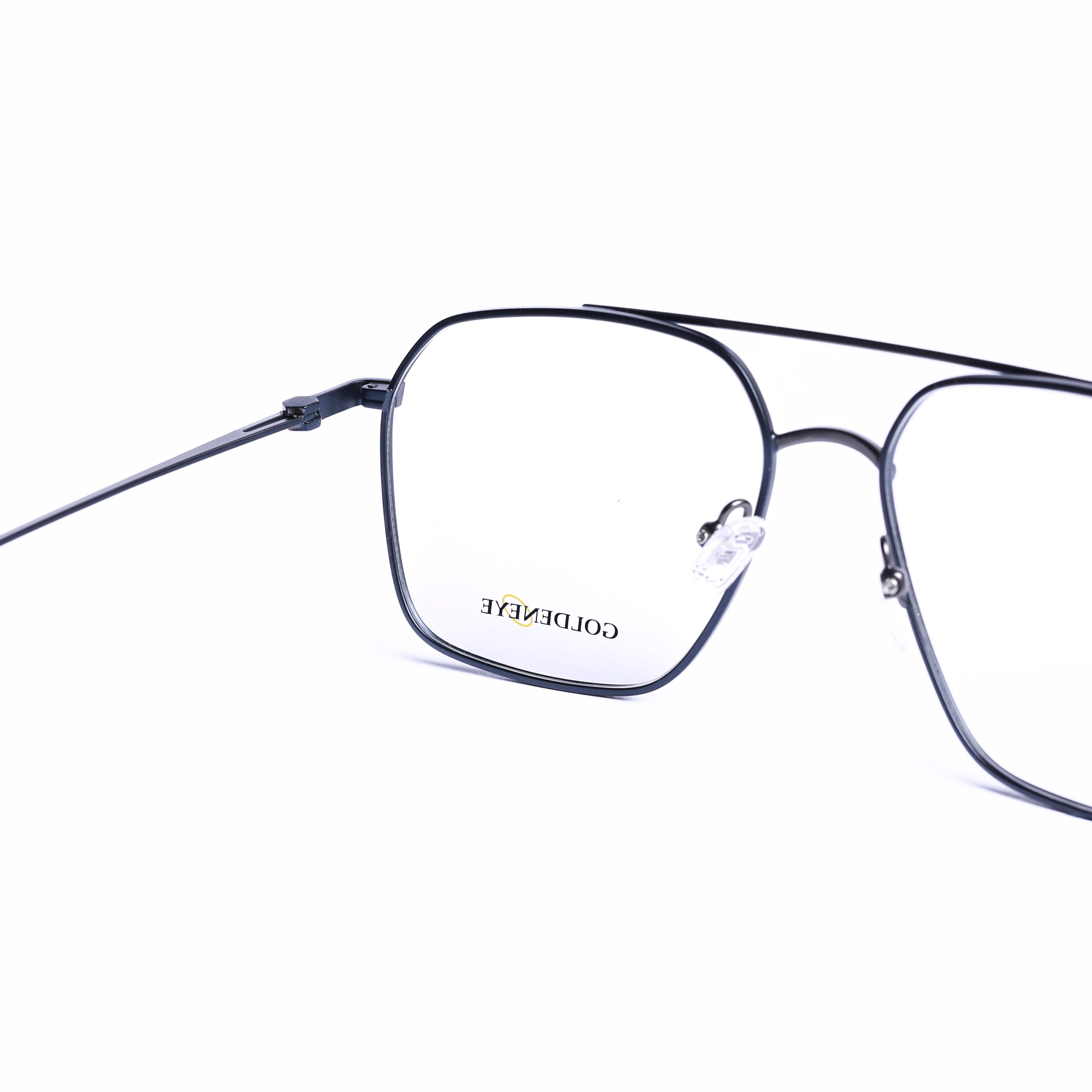 Square Black on Dark Blue Eyeglasses