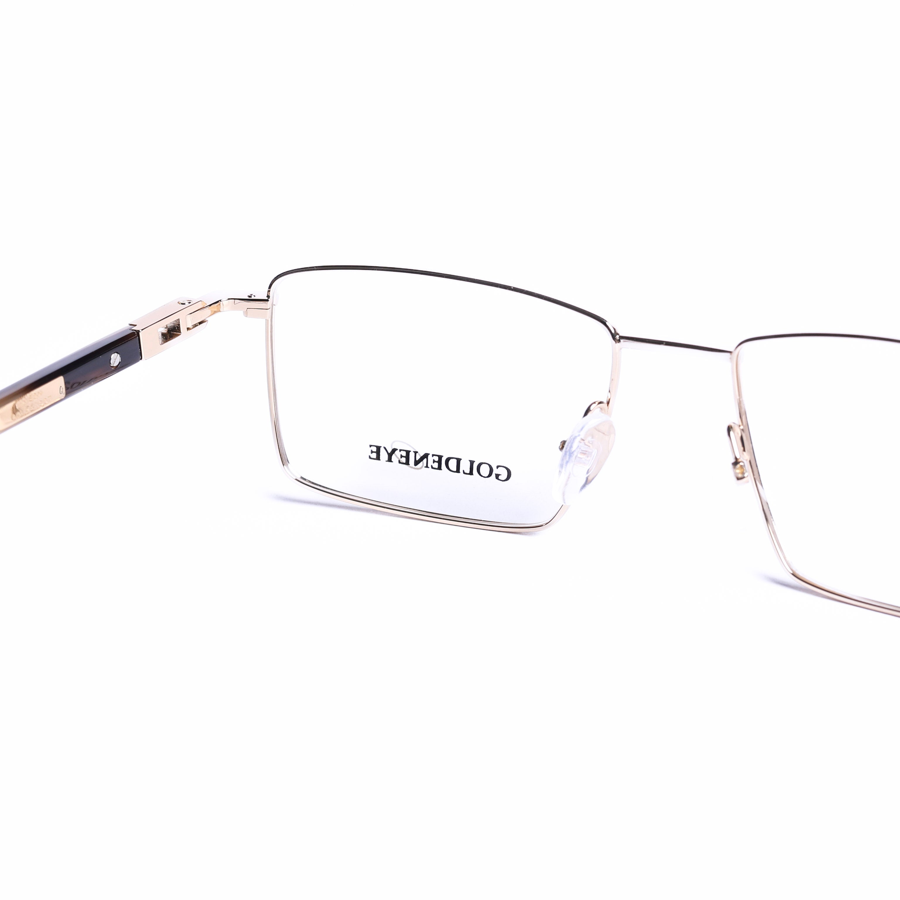 Rectangular Pale Gold Eyeglasses