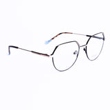 Irregular Black on silver Eyeglasses