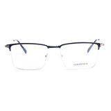 Rectangular Black On Pale Gold Eyeglasses