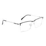 Rectangular Black On Pale Gold Eyeglasses