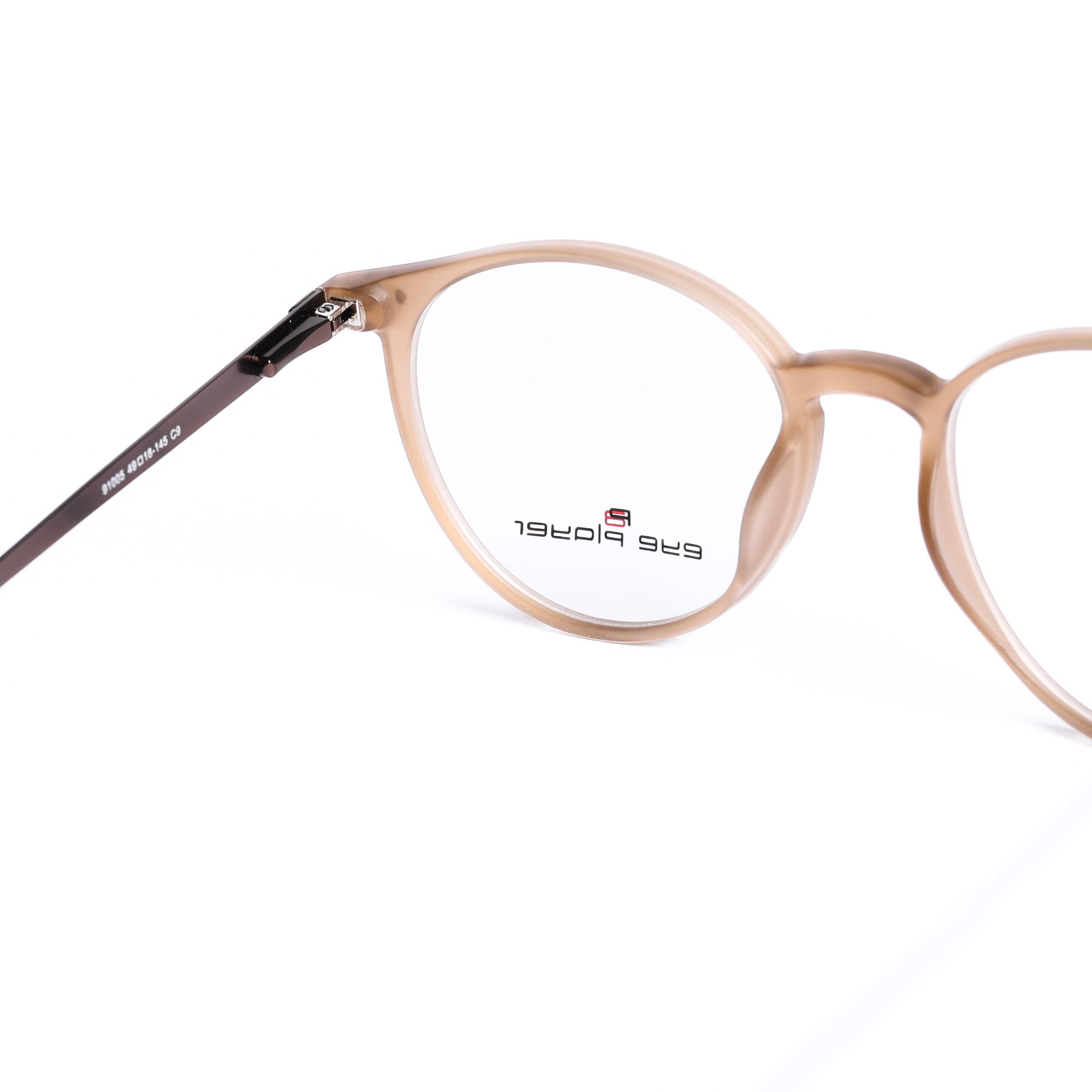 Round Light Brown Eyeglasses