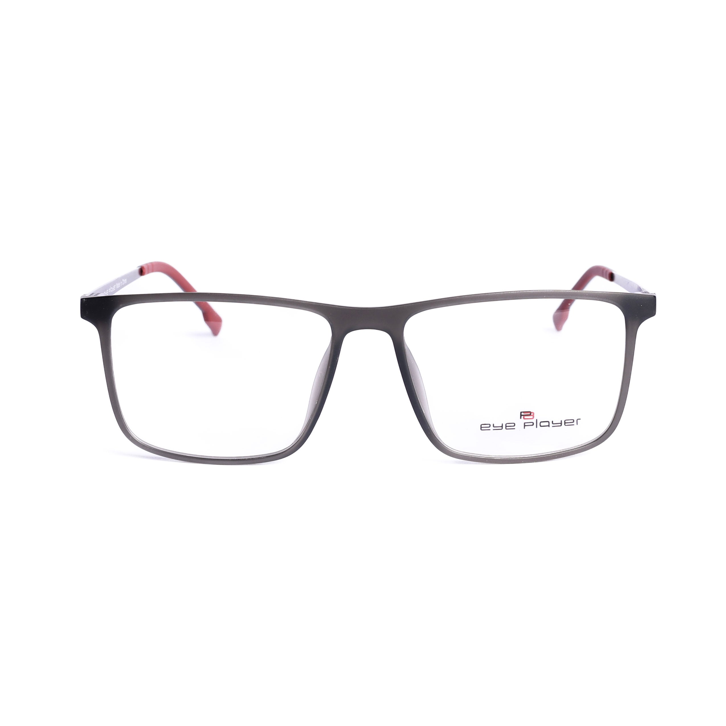 Square Metalic Gray Eyeglasses