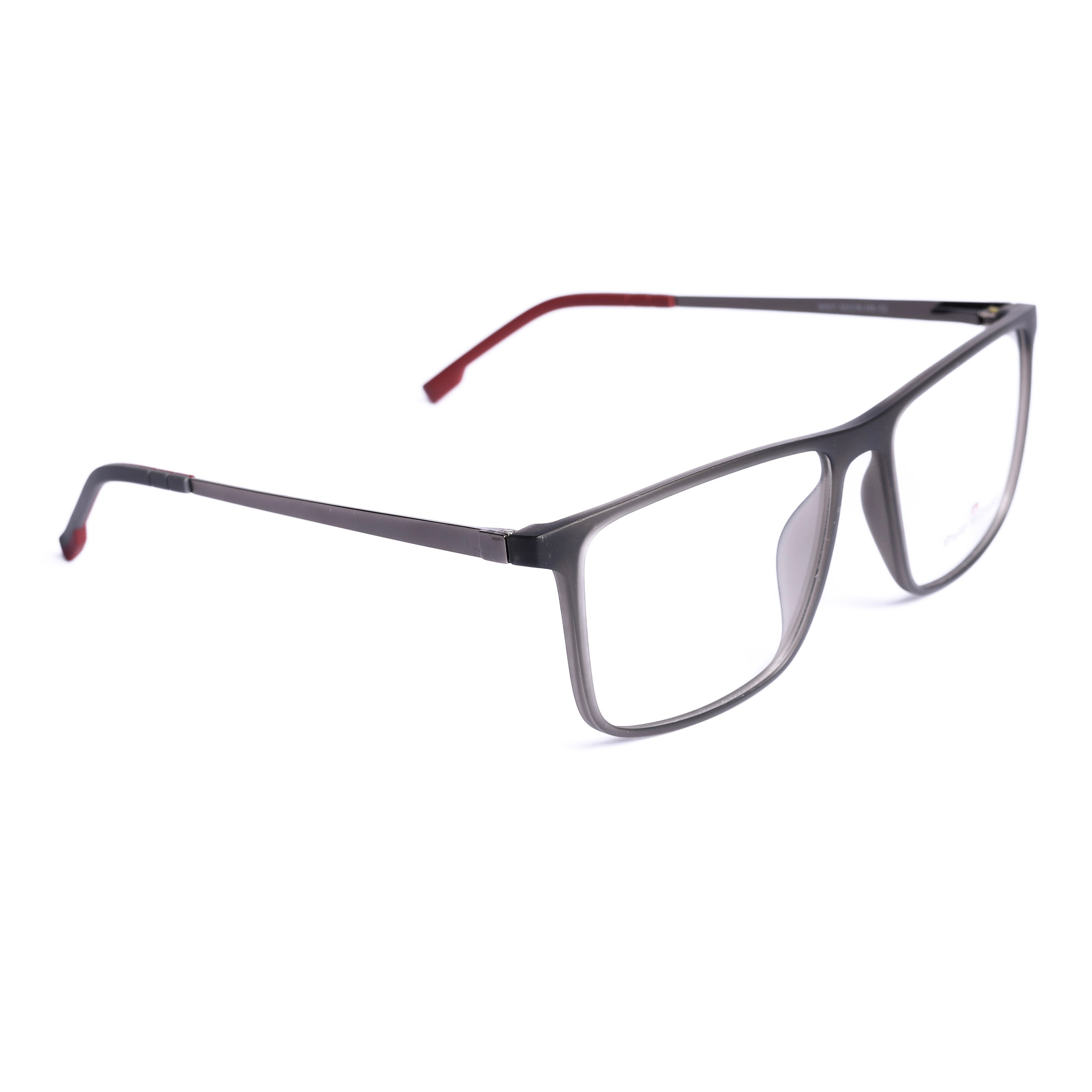 Square Metalic Gray Eyeglasses