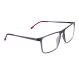 Square Metalic Gray Eyeglasses