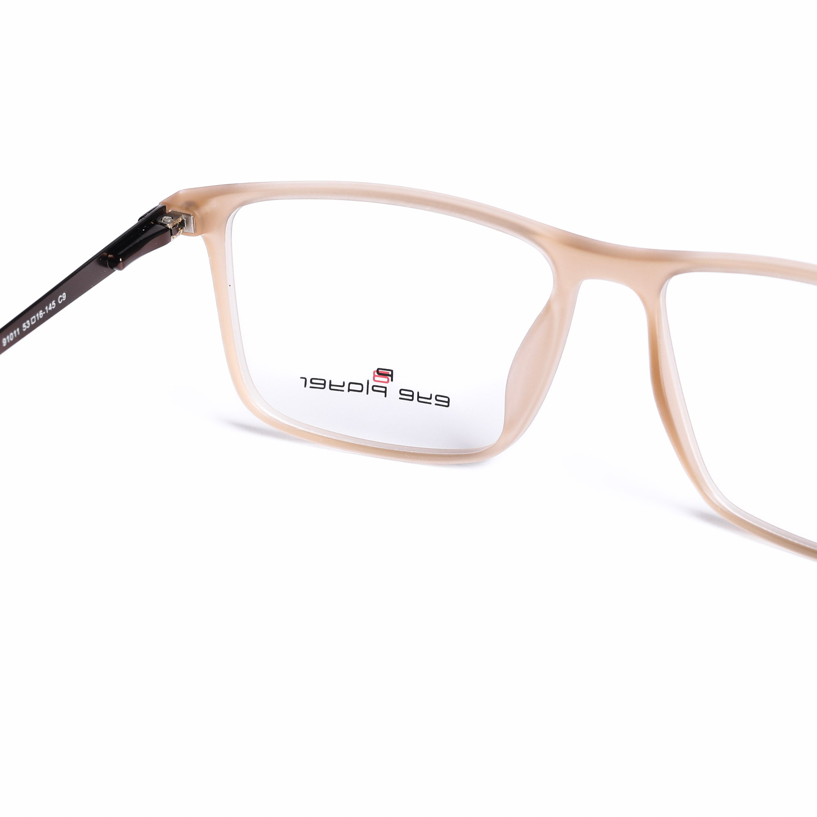 Square Beige Eyeglasses