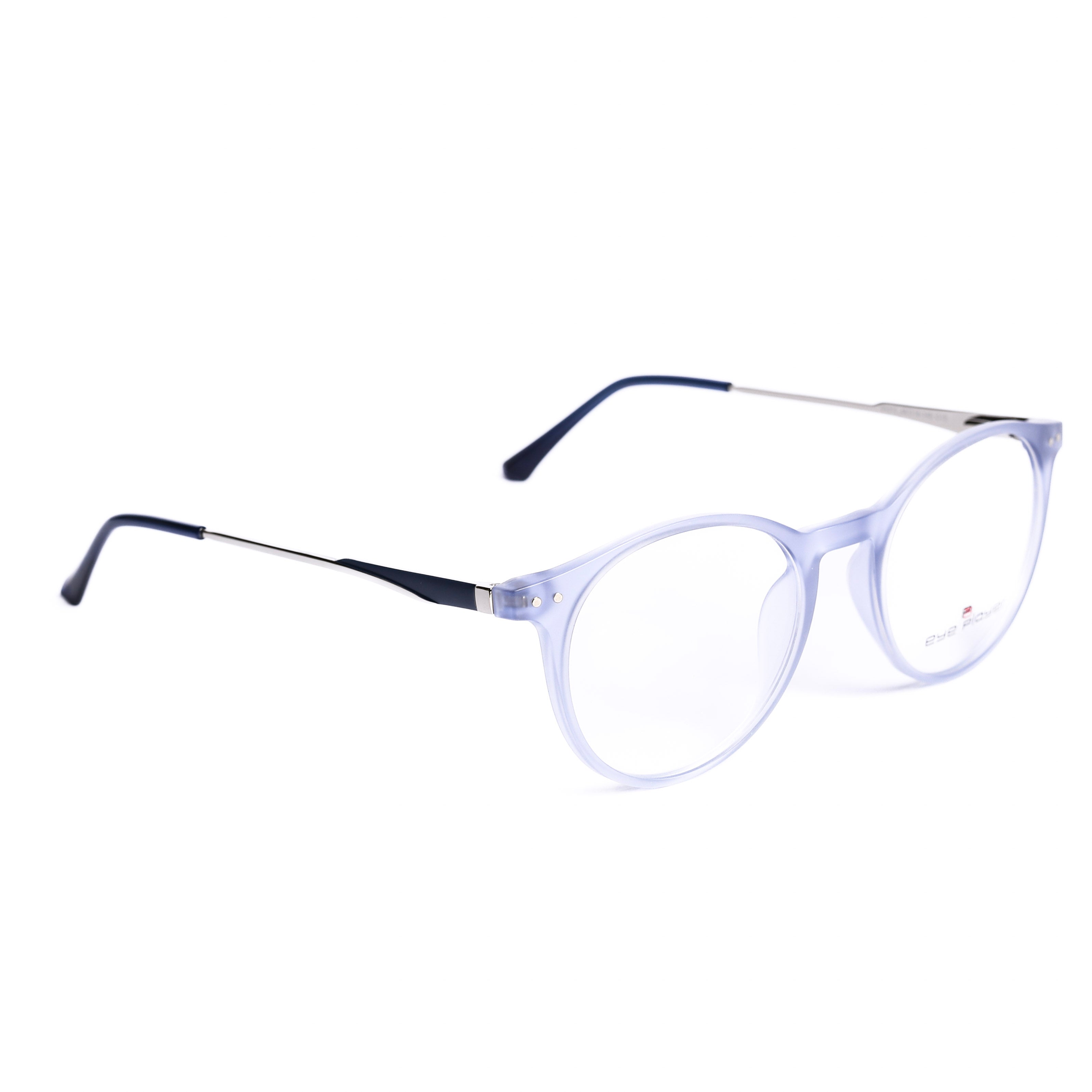 Round Light Blue Eyeglasses