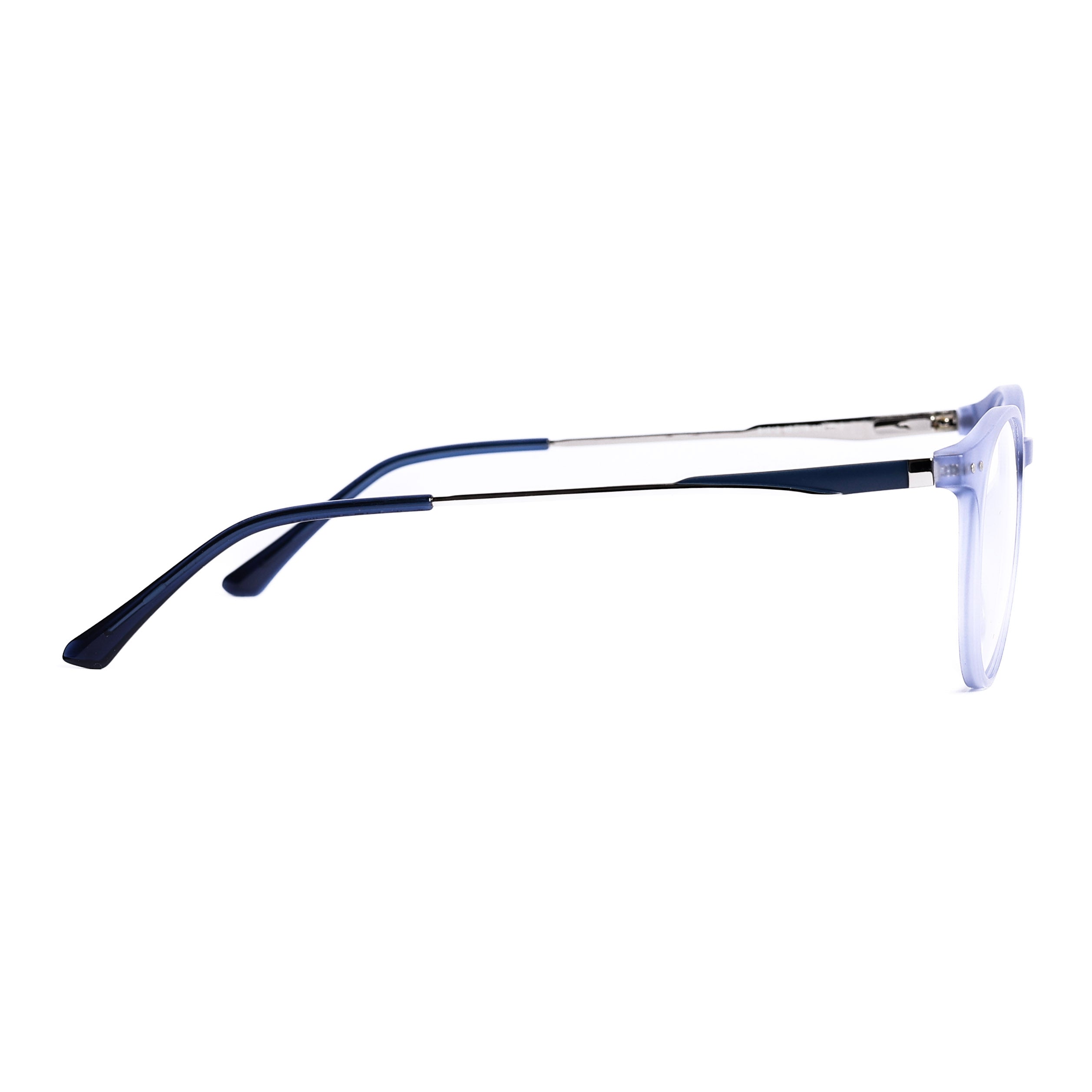 Round Light Blue Eyeglasses
