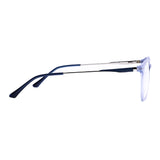 Round Light Blue Eyeglasses