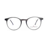 Round Dark Gray Eyeglasses