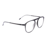 Round Dark Gray Eyeglasses