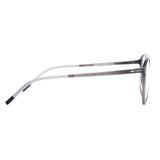 Round Dark Gray Eyeglasses