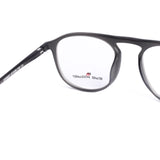 Round Dark Gray Eyeglasses