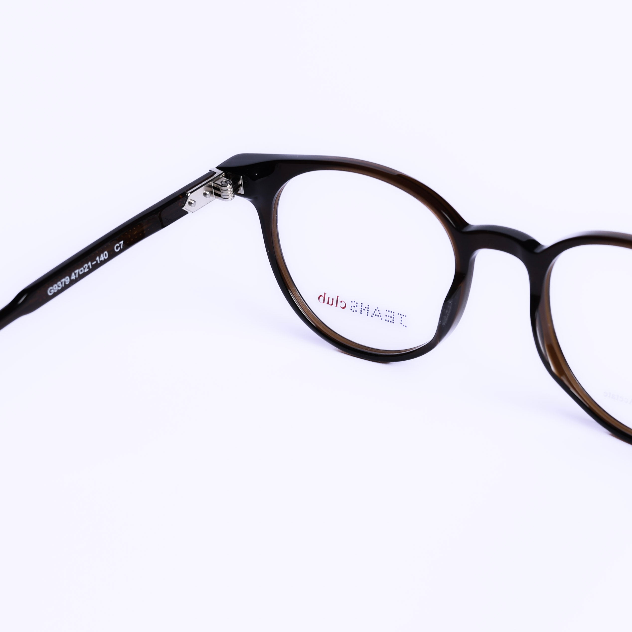 Round Dark Brown Eyeglasses