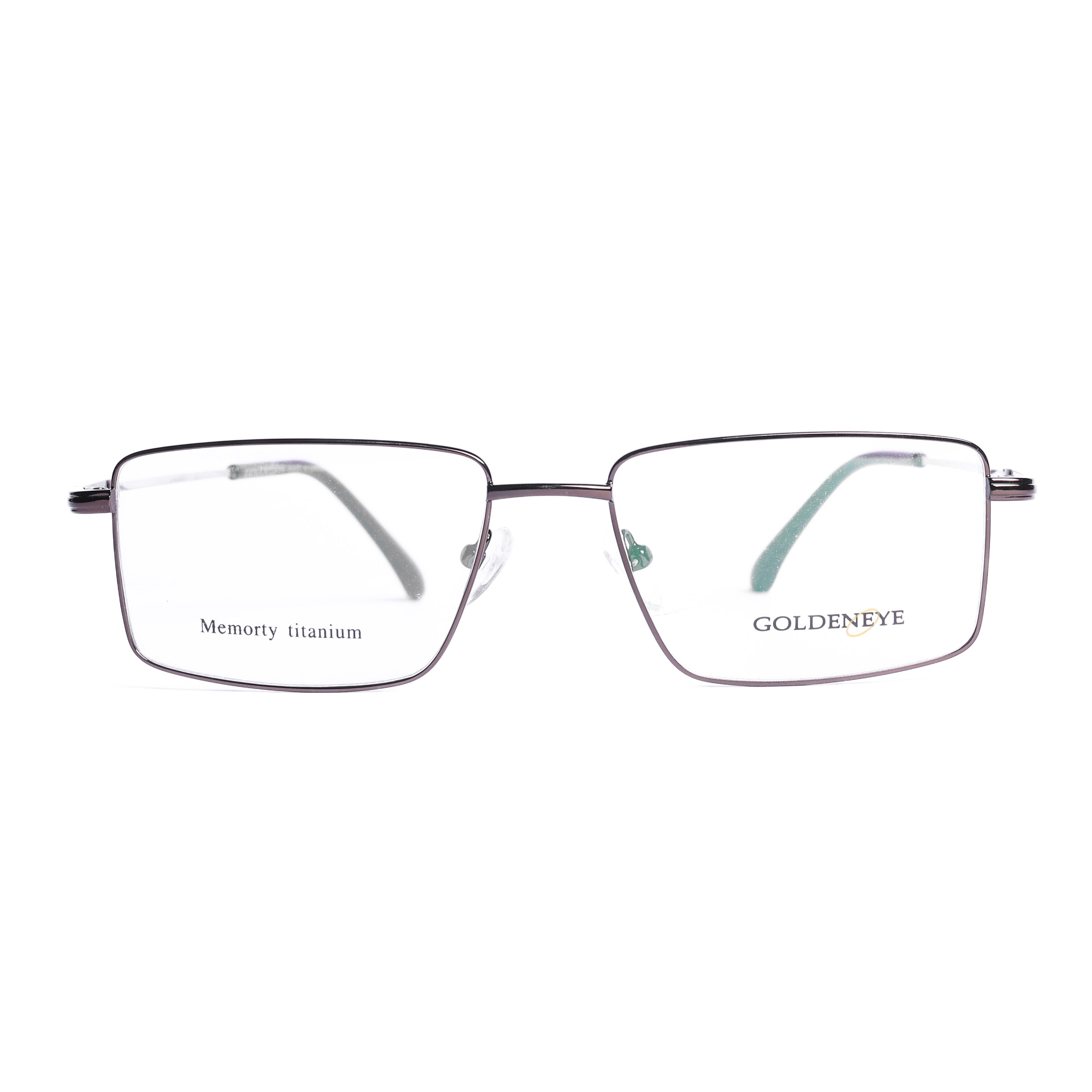 Rectangular Dark Brown Eyeglasses