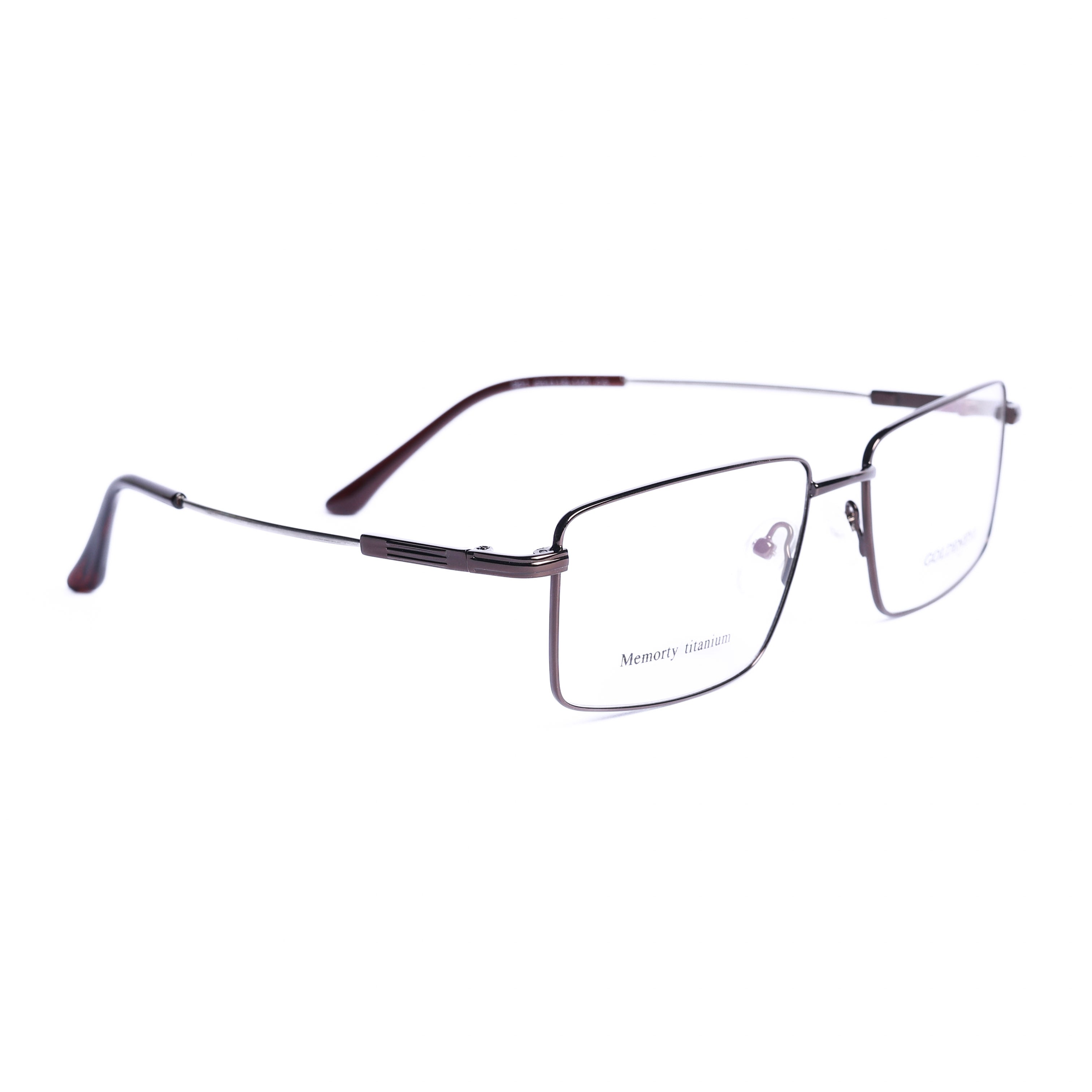 Rectangular Dark Brown Eyeglasses