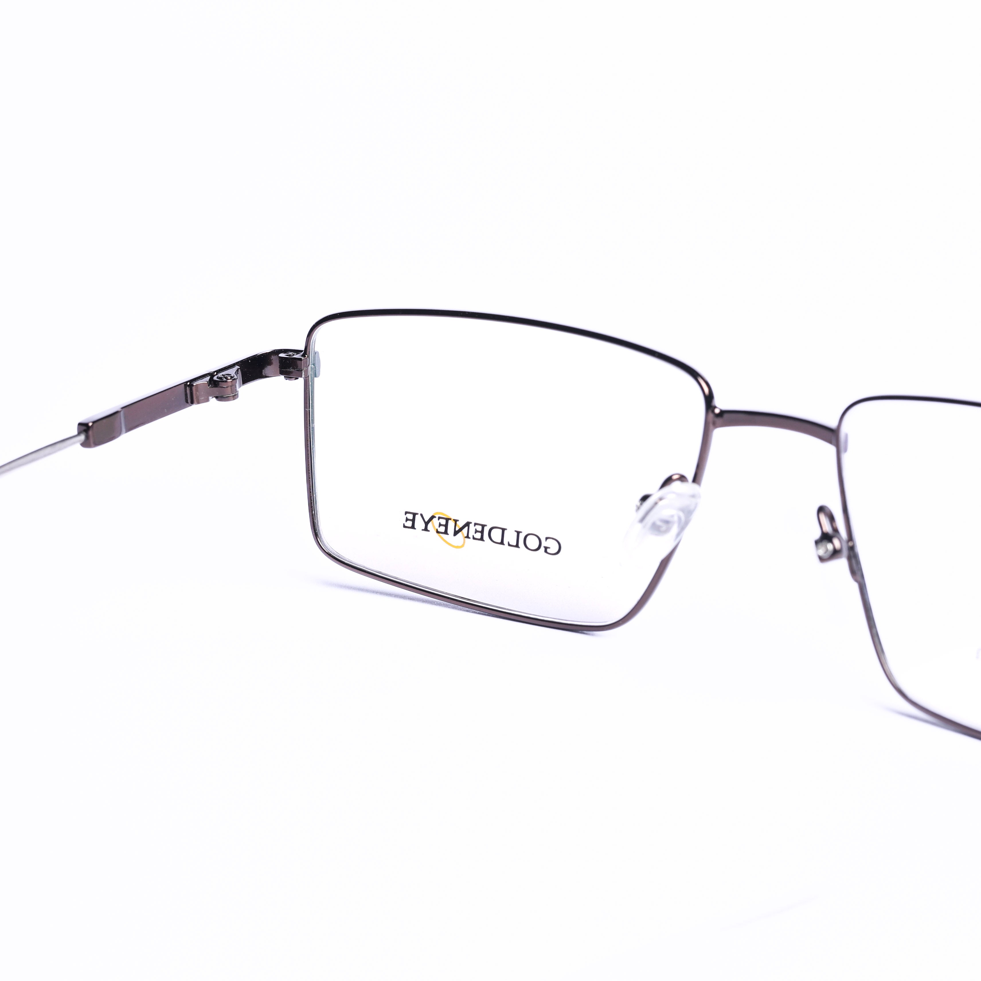 Rectangular Dark Brown Eyeglasses
