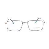 Rectangular Black On Pale Gold Eyeglasses