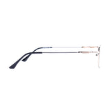 Rectangular Black On Pale Gold Eyeglasses