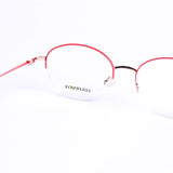 Oval Red Eyeglasses