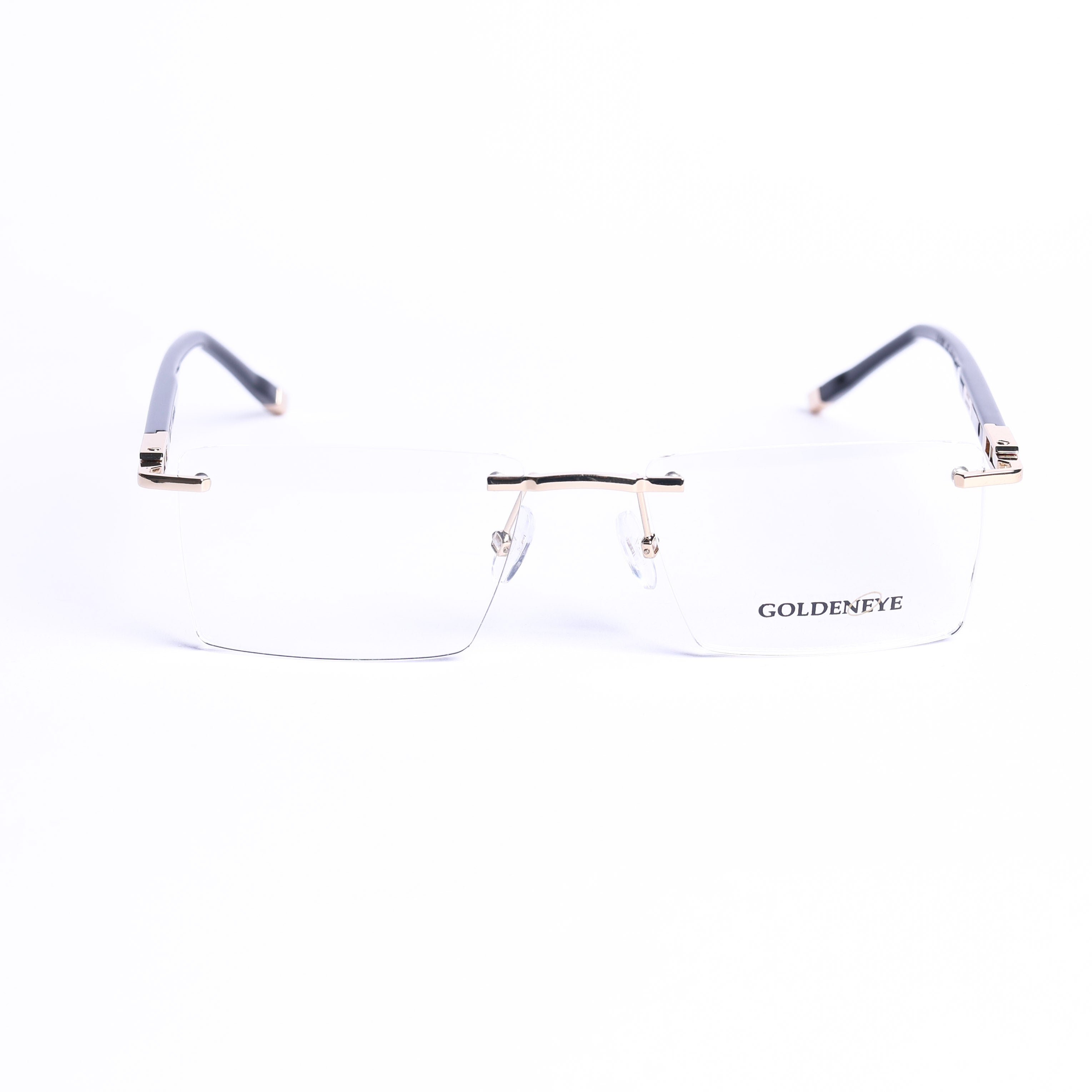 Rectangular Pale Gold Eyeglasses