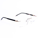 Rectangular Pale Gold Eyeglasses