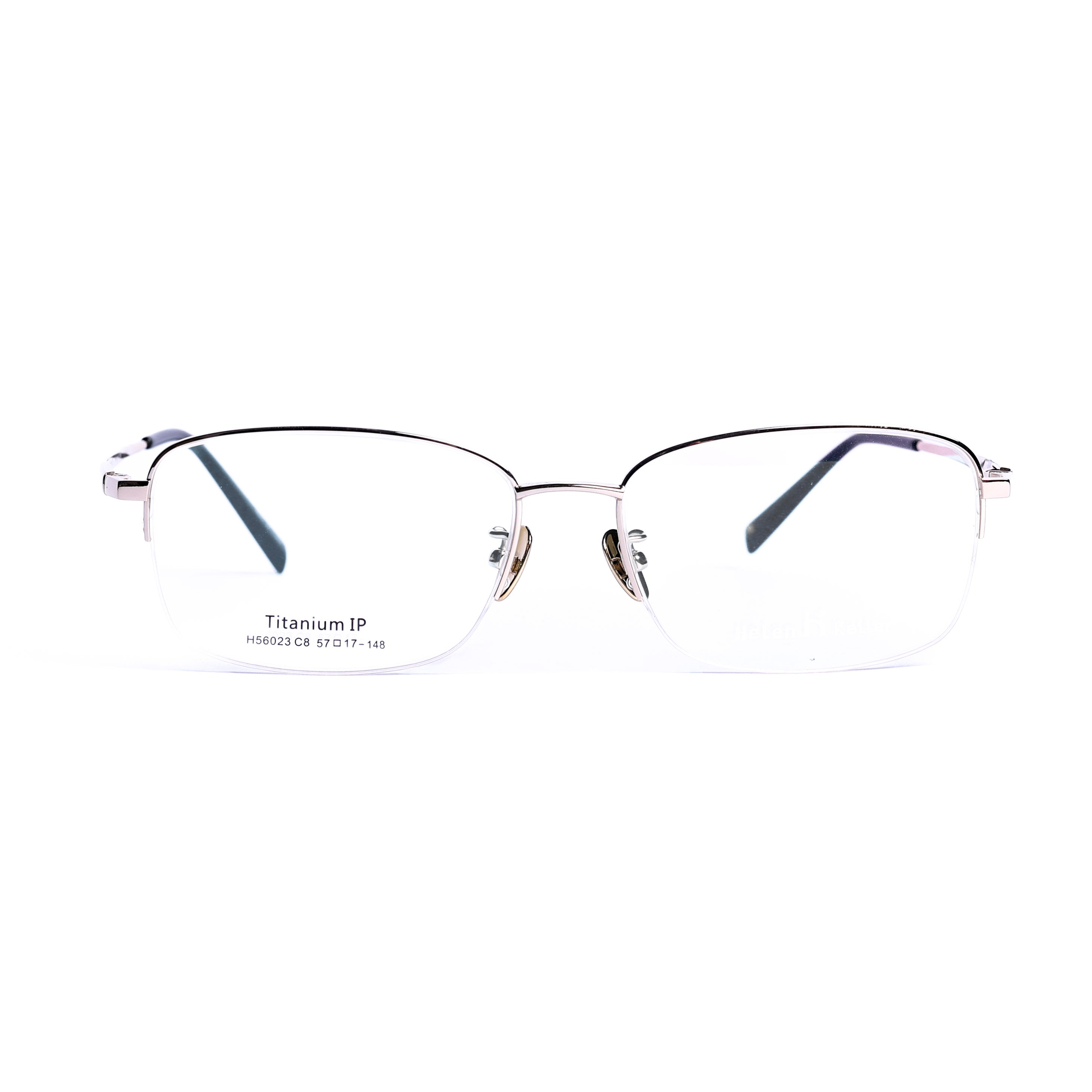 Rectangular Pale Gold Eyeglasses