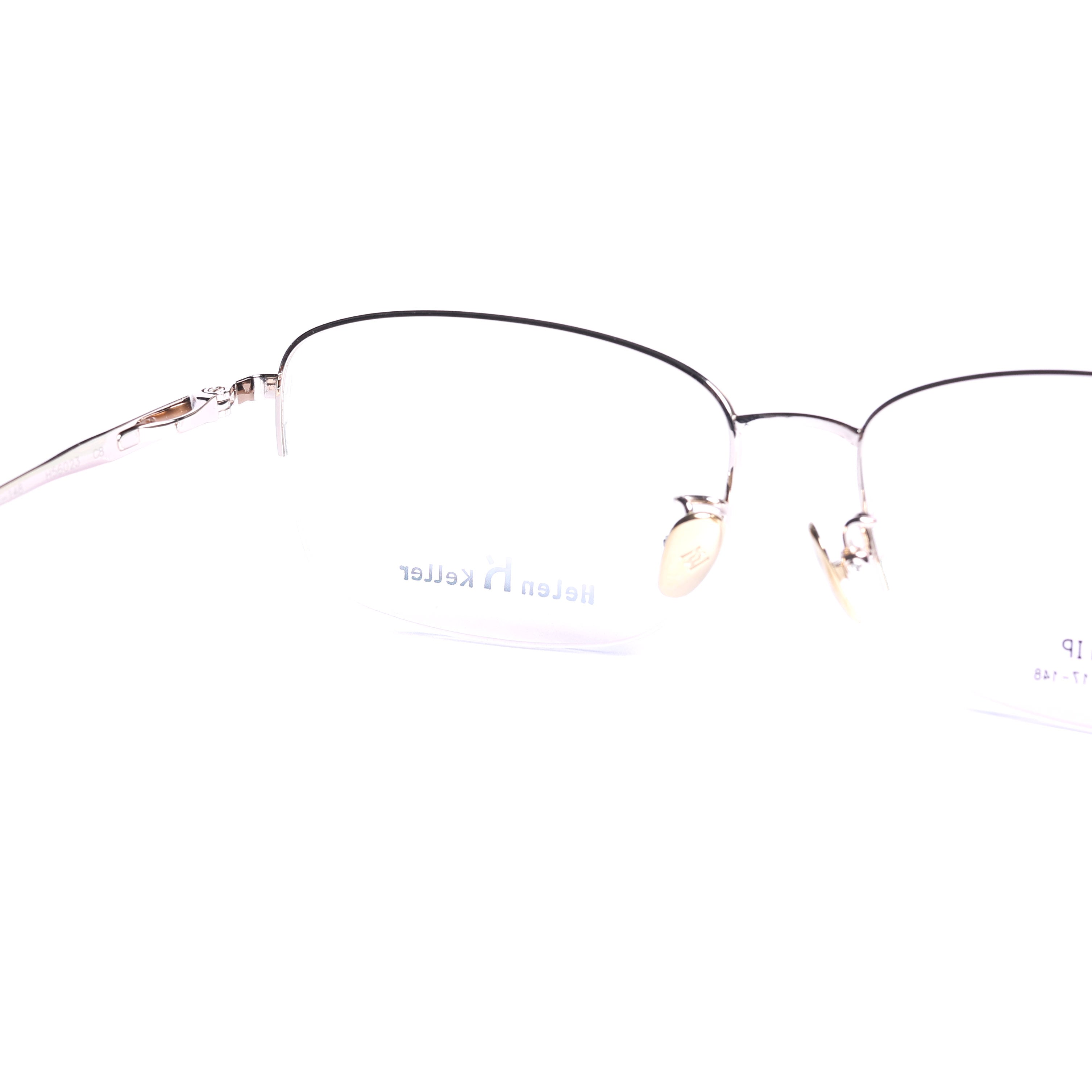 Rectangular Pale Gold Eyeglasses