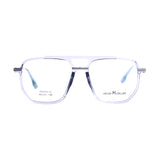 Square Light Blue Transparent Eyeglasses