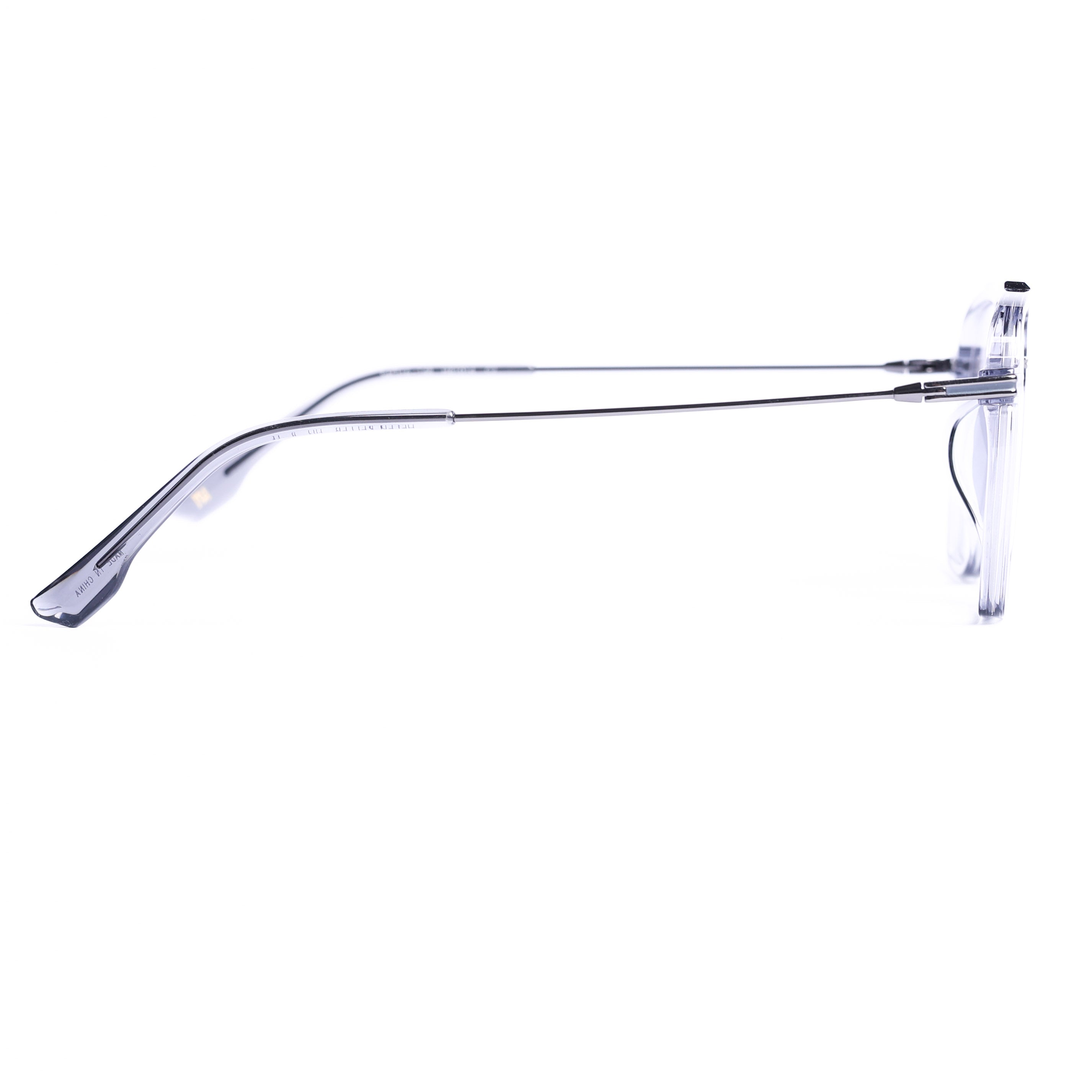 Square Light Blue Transparent Eyeglasses
