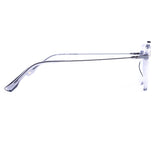 Square Light Blue Transparent Eyeglasses
